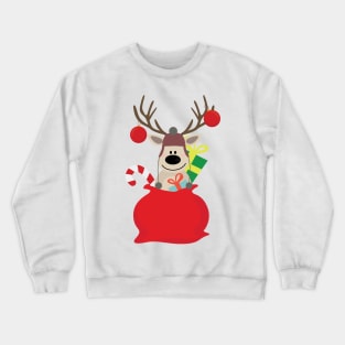 Santa Claus sends you Surprise gif with Mr Reindeer this Christmas Crewneck Sweatshirt